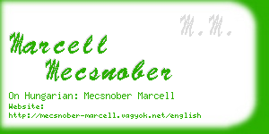 marcell mecsnober business card